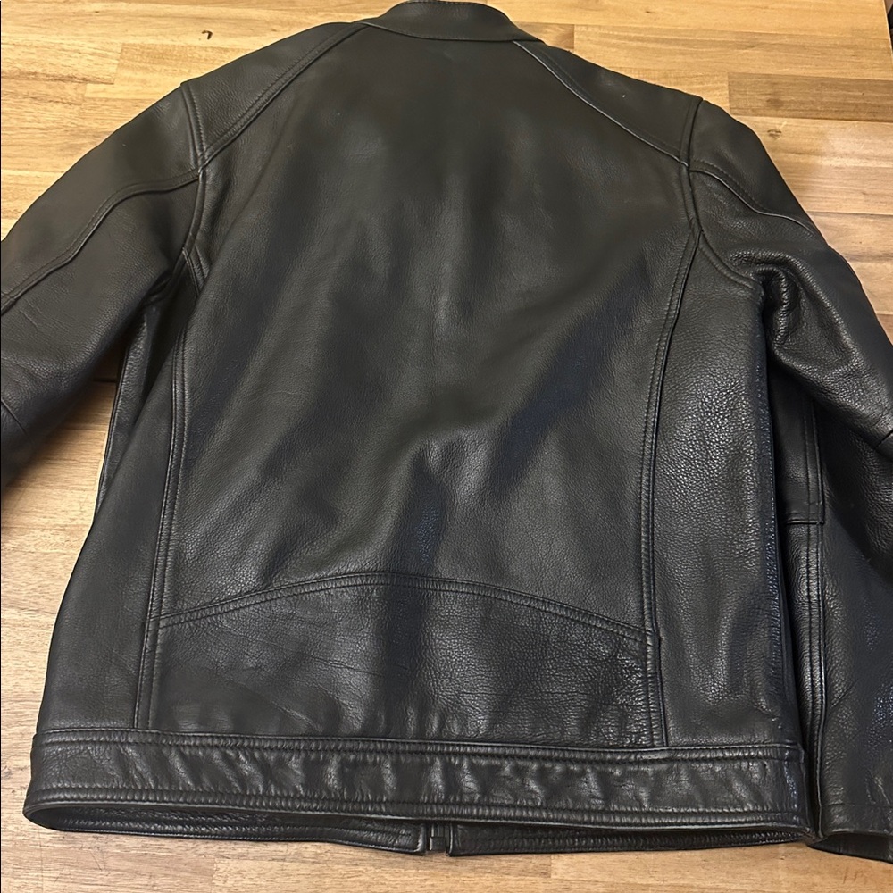 WILSONS LEATHER Lance leather moto jacket - Picture 6 of 13